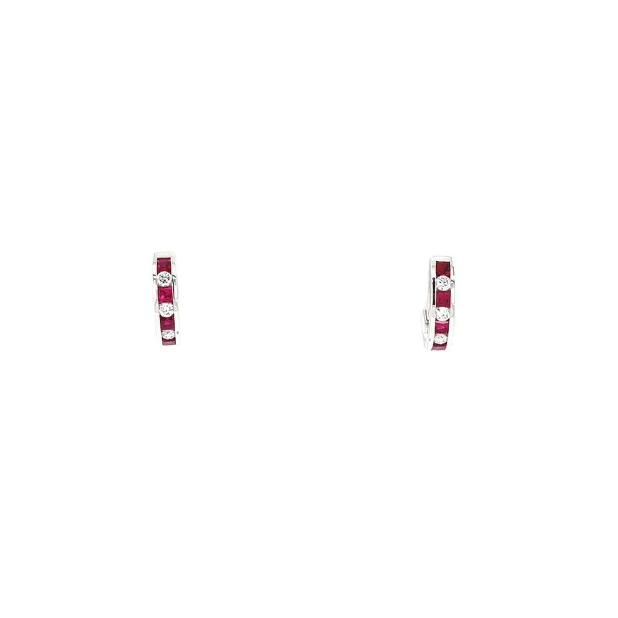 Ruby and Diamond Huggies - REEIC00037
