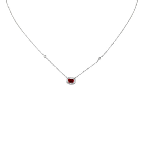 Ruby and Diamond Necklace - RNNEL00232