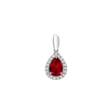 Ruby and Diamond Pendant and Chain - RNNEL00125