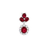 Ruby and Diamond Pendant and Chain-Ruby and Diamond Pendant and Chain - RNNEL00133