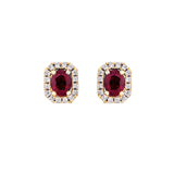 Ruby and Diamond Stud Earrings - RENEL00166