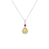 Ruby and Yellow Diamond Necklace - DNUJD00422