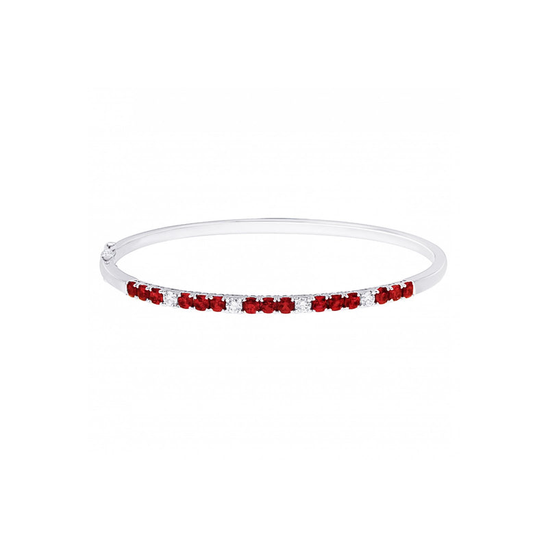 Ruby Diamond Bangle-Ruby Diamond Bangle - RBNEL00216