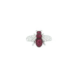 Ruby Diamond Bee Brooch-Ruby Diamond Bee Brooch - RIUJD00046