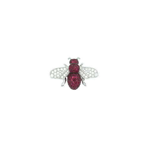 Ruby Diamond Bee Brooch - RIUJD00046