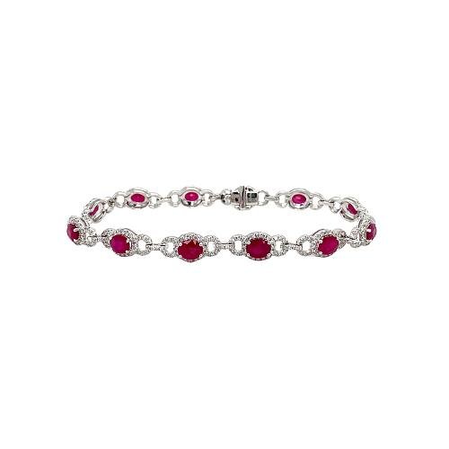 Ruby Diamond Bracelet-Ruby Diamond Bracelet -