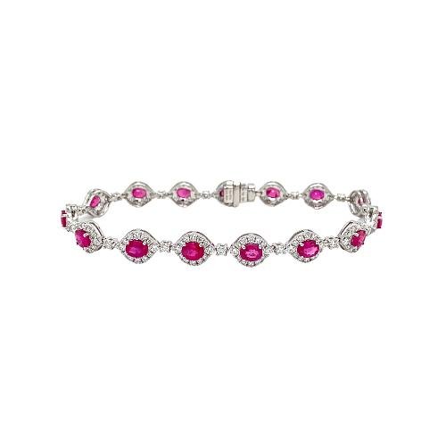 Ruby Diamond Bracelet-Ruby Diamond Bracelet -