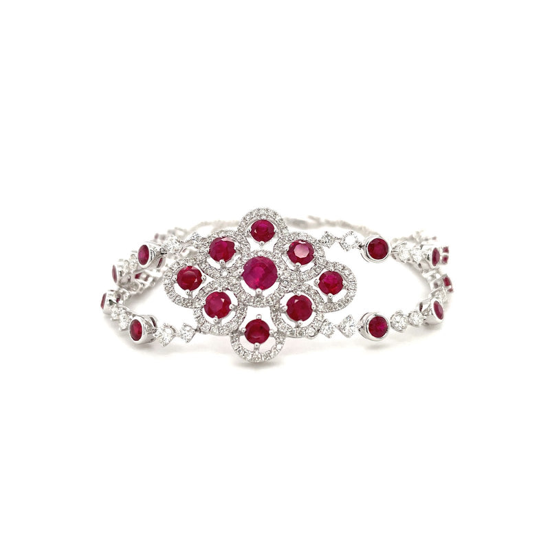 Ruby Diamond Bracelet-Ruby Diamond Bracelet - RBEDW00190