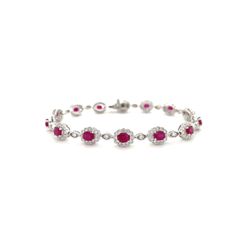 Ruby Diamond Bracelet-Ruby Diamond Bracelet - RBEDW00216