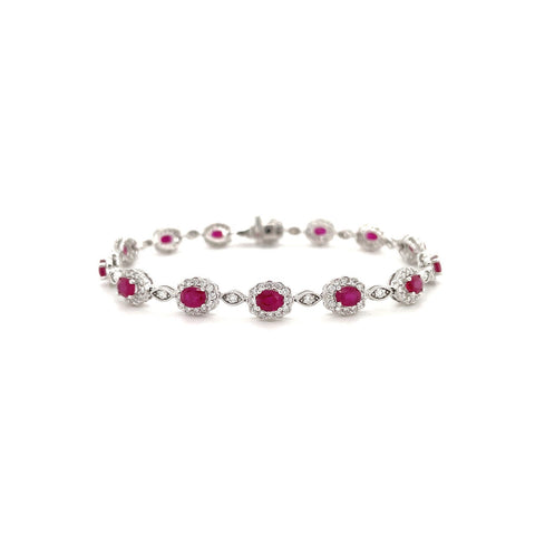 Ruby Diamond Bracelet-Ruby Diamond Bracelet - RBEDW00216