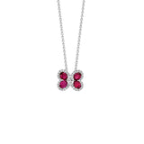 Ruby Diamond Butterfly Necklace - RNSPK00182