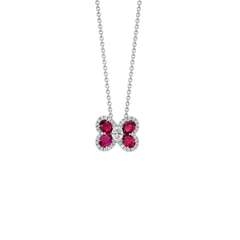 Ruby Diamond Butterfly Necklace-Ruby Diamond Butterfly Necklace - RNSPK00182