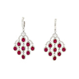 Ruby Diamond Chandelier Earrings-Ruby Diamond Chandelier Earrings - RETIJ00117