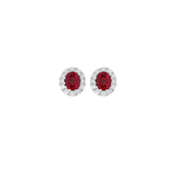 Ruby Diamond Earrings-Ruby Diamond Earrings - E4414-R