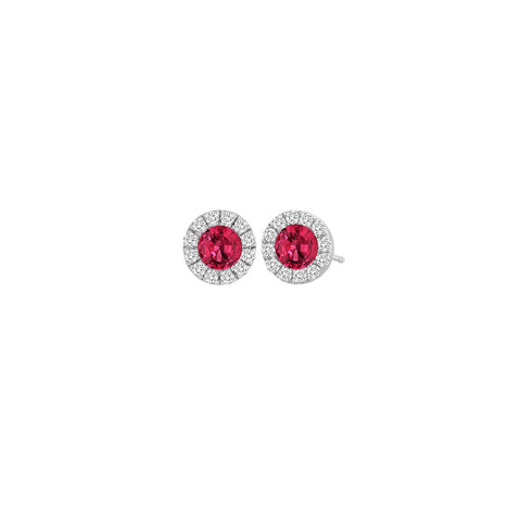 Ruby Diamond Earrings-Ruby Diamond Earrings -