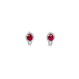Ruby Diamond Earrings-Ruby Diamond Earrings -
