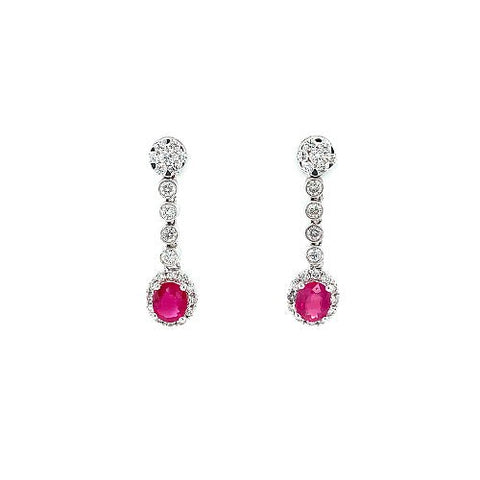 Ruby Diamond Earrings-Ruby Diamond Earrings - REEDW00166