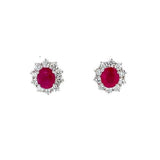 Ruby Diamond Earrings-Ruby Diamond Earrings -