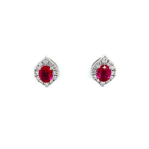 Ruby Diamond Earrings-Ruby Diamond Earrings - REEDW00273