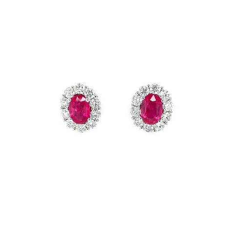 Ruby Diamond Earrings -