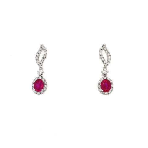 Ruby Diamond Earrings-Ruby Diamond Earrings - REEDW00364