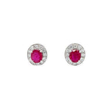 Ruby Diamond Earrings-Ruby Diamond Earrings -