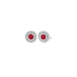 Ruby Diamond Earrings-Ruby Diamond Earrings -