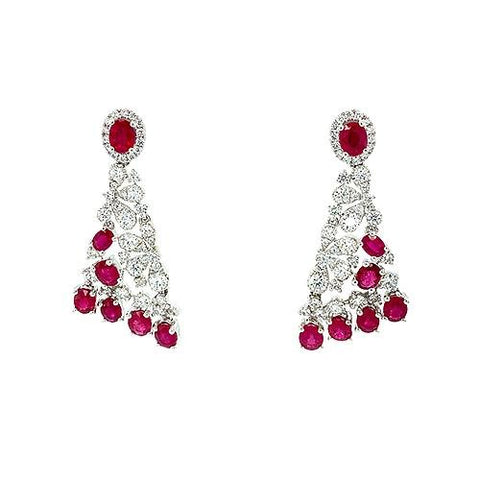 Ruby Diamond Earrings -