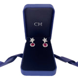 Ruby Diamond Earrings-Ruby Diamond Earrings - REUJD00055