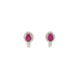 Ruby Diamond Huggie Earrings-Ruby Diamond Huggie Earrings - REEDW00414