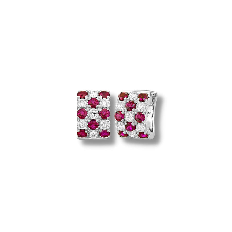 Ruby Diamond Huggie Earrings - RESPK00117