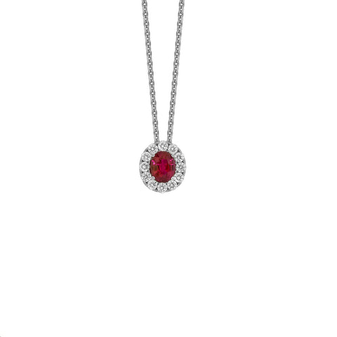 Ruby Diamond Necklace-Ruby Diamond Necklace - P6556-R