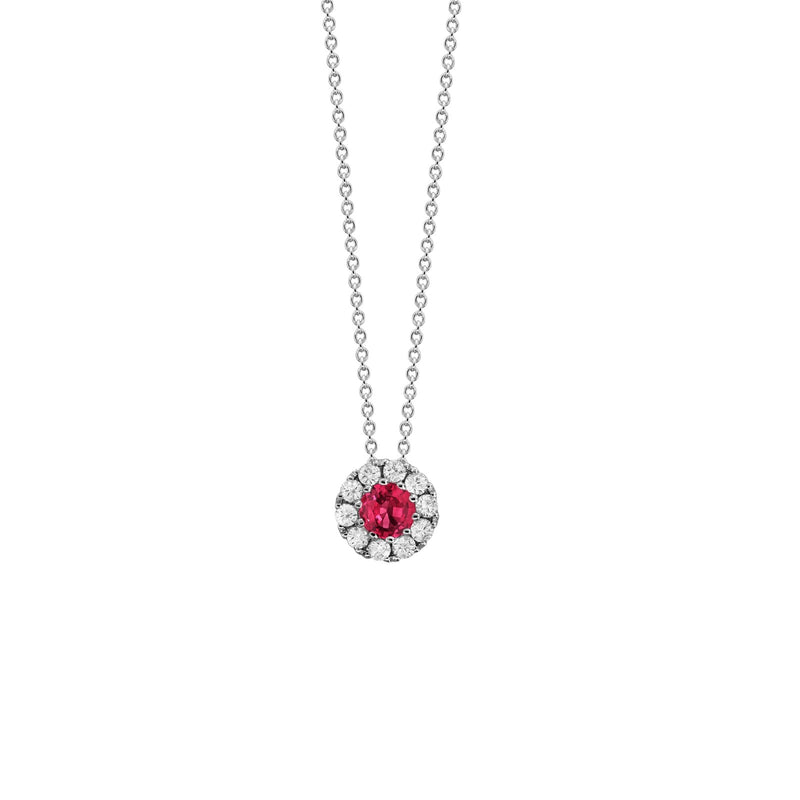 Ruby Diamond Necklace-Ruby Diamond Necklace - P6651-R
