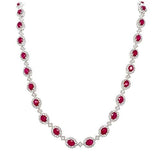 Ruby Diamond Necklace -