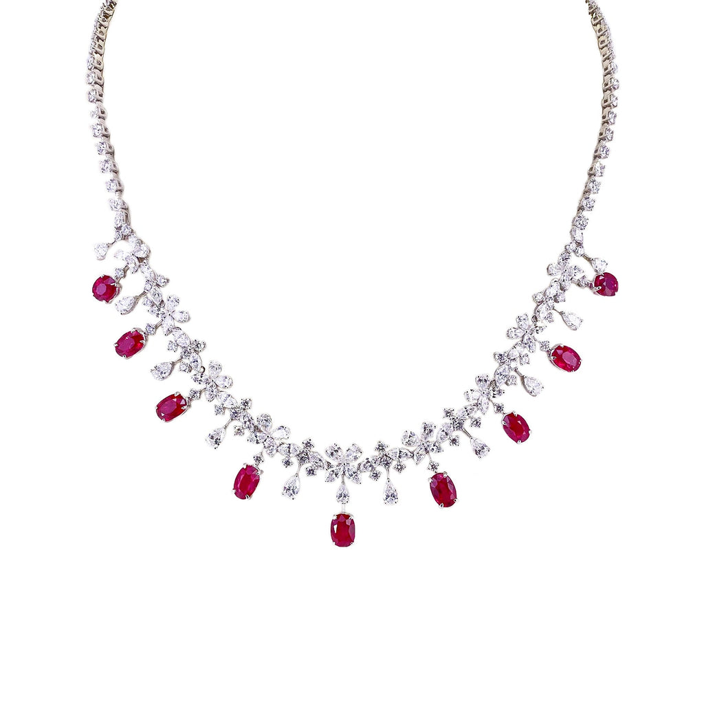 Ruby Diamond Necklace - RNEDW00315