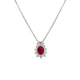 Ruby Diamond Necklace-Ruby Diamond Necklace - RNEDW00323