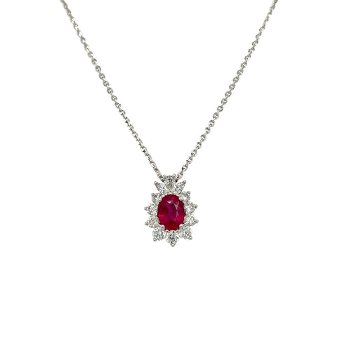 Ruby Diamond Necklace - RNEDW00323