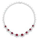 Ruby Diamond Necklace-Ruby Diamond Necklace - RNKHN00166