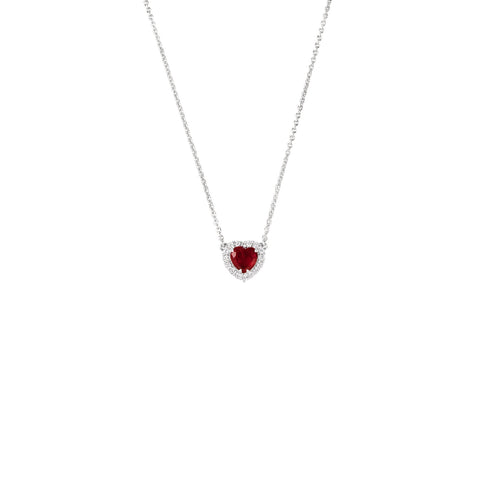 Ruby Diamond Necklace-Ruby Diamond Necklace - RNNEL00216