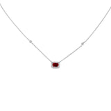Ruby Diamond Necklace-Ruby Diamond Necklace - RNNEL00224