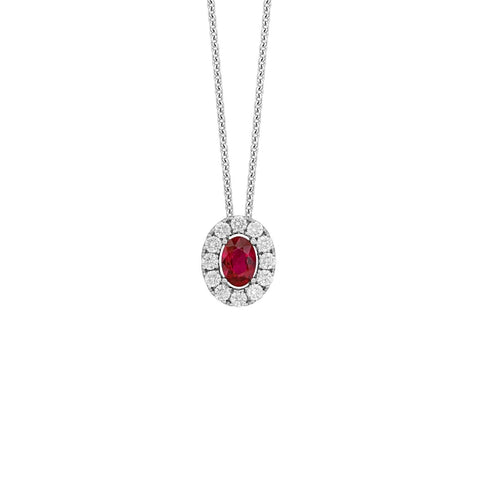 Ruby Diamond Necklace-Ruby Diamond Necklace - RNSPK00158