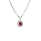 Ruby Diamond Necklace-Ruby Diamond Necklace - RNUJD00082