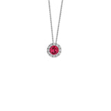 Ruby Diamond Pendant and Chain-Ruby Diamond Pendant and Chain -