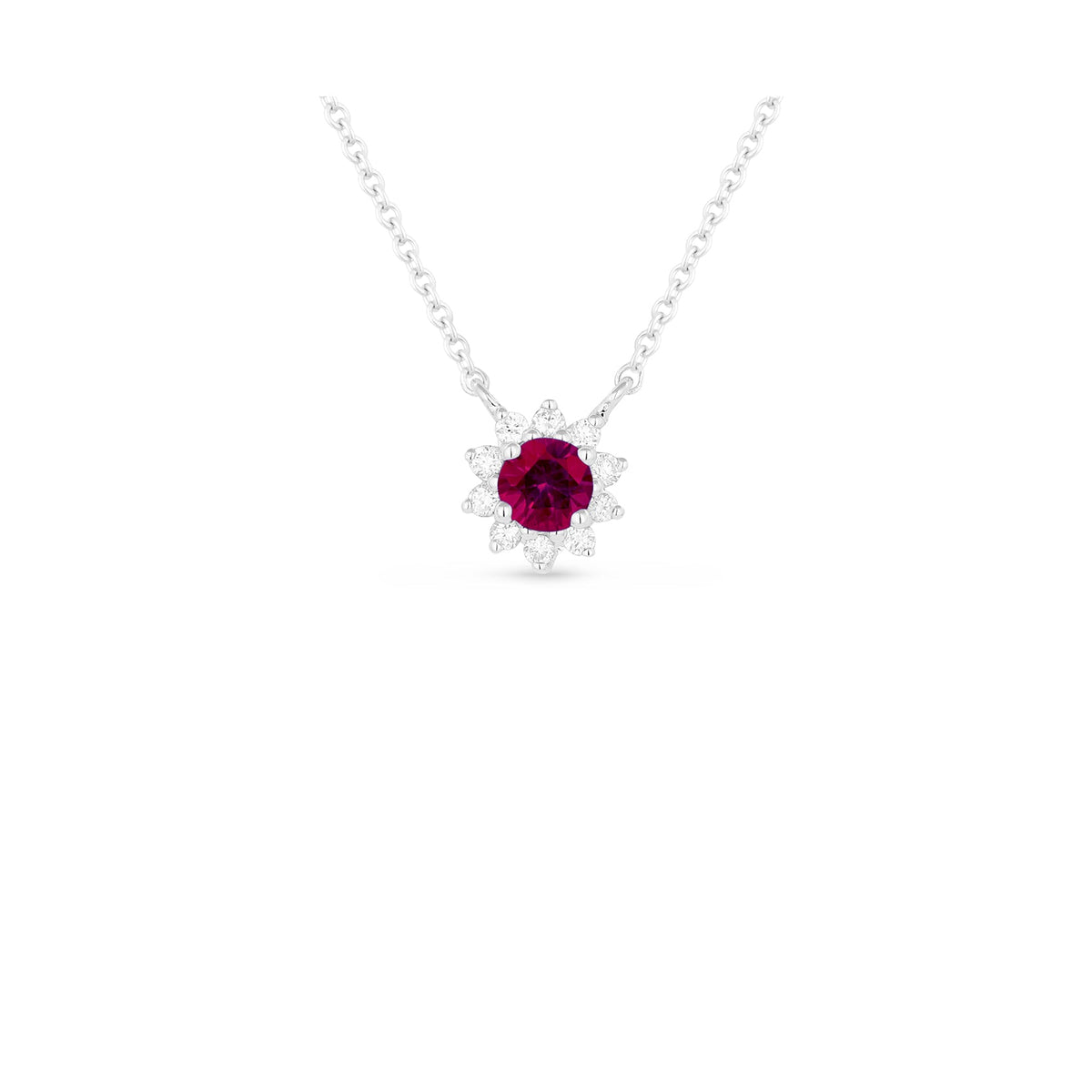 Ruby Diamond Pendant and Chain - RNMAD00028