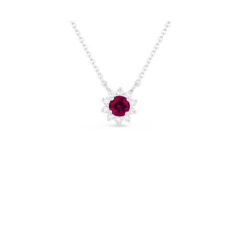 Ruby Diamond Pendant and Chain-Ruby Diamond Pendant and Chain - RNMAD00028