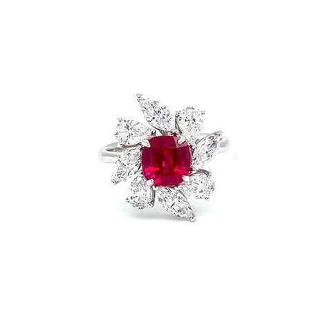 Ruby Diamond Ring-Ruby Diamond Ring -