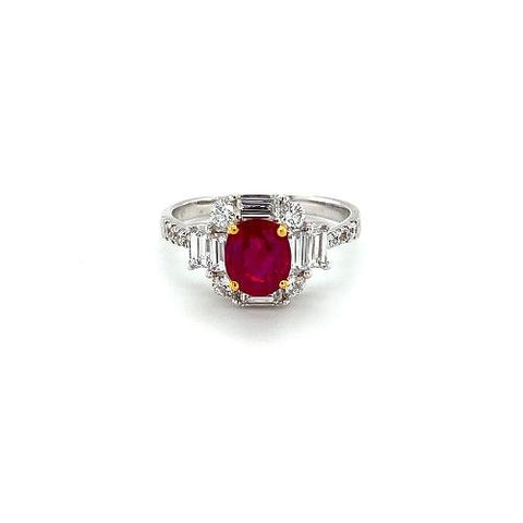 Ruby Diamond Ring-Ruby Diamond Ring -