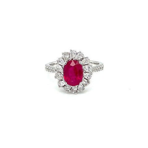 Ruby Diamond Ring-Ruby Diamond Ring - RREDW00281