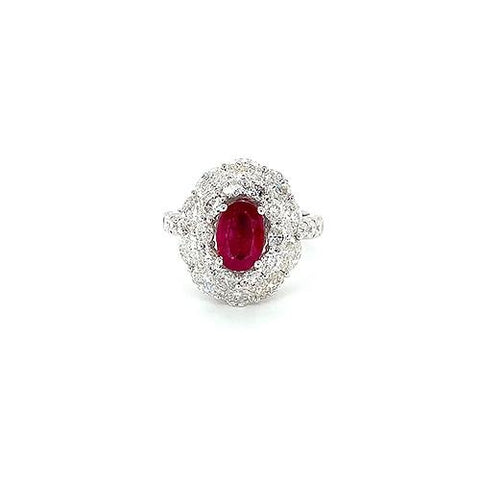 Ruby Diamond Ring-Ruby Diamond Ring -