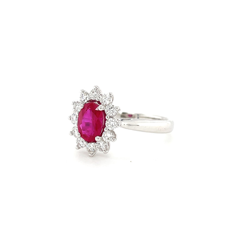 Ruby Diamond Ring-Ruby Diamond Ring - RREDW00414
